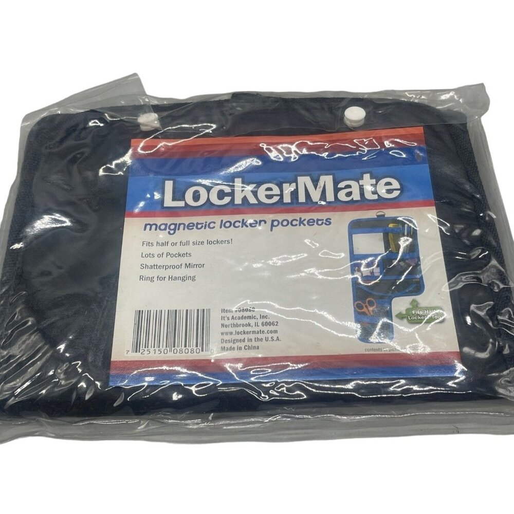 LockerMate magnetic locker pockets lots of pockets shatterproof mirror ring READ